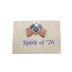 Spirit Of '76 American Flag Lapel Pin Bicentennial